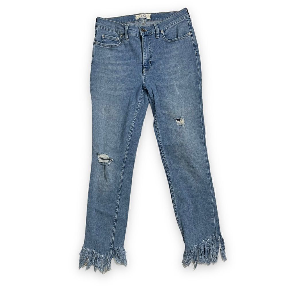 We the Free People Fringe Hem Jeans Distressed Skinny - Picture 11 of 11